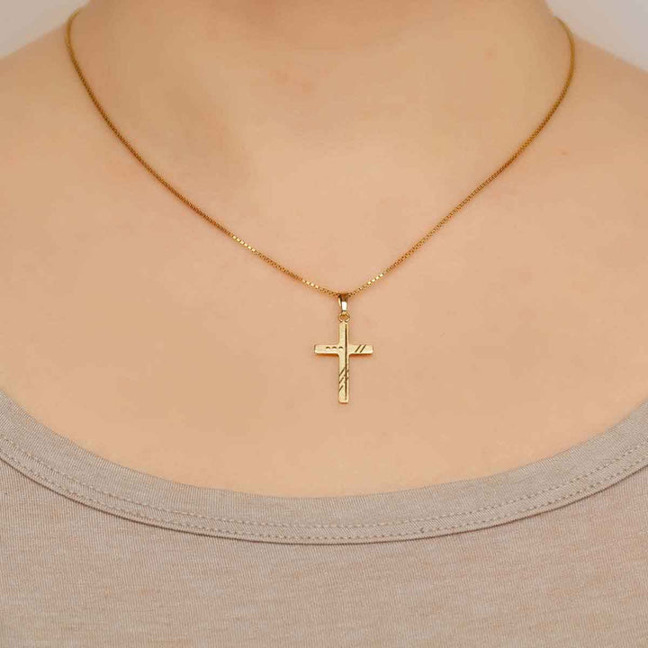 Gold Kreuz-Anhänger