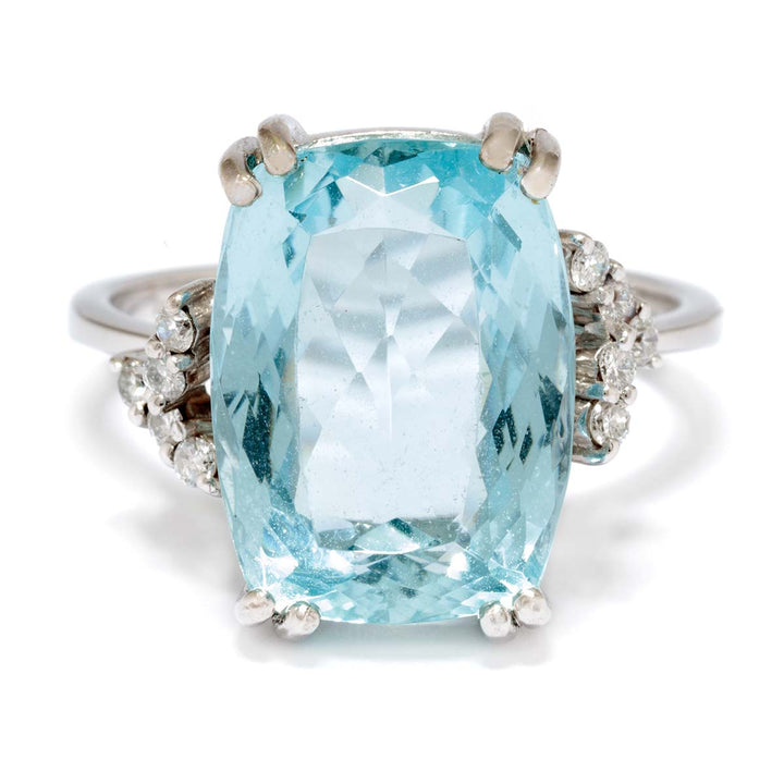 Aquamarin-Brillantring
