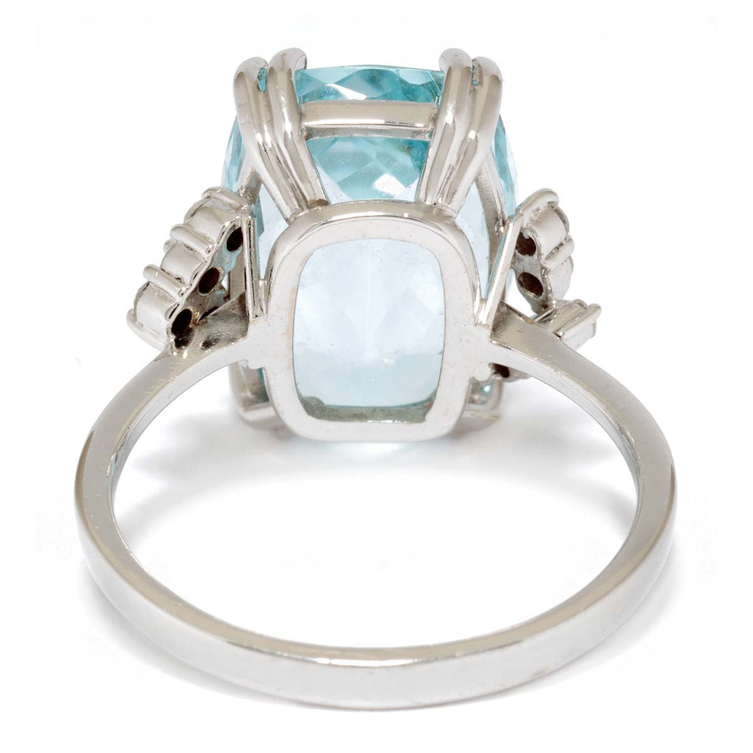 Aquamarin-Brillantring