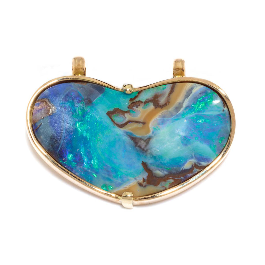 Lederkette mit Opal-Anhänger