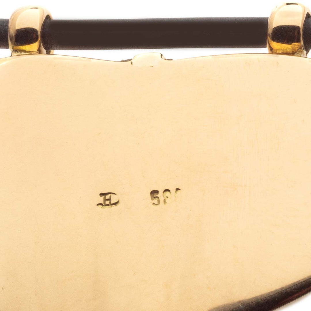 Lederkette mit Opal-Anhänger