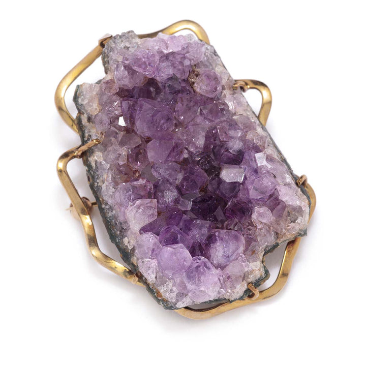 Amethyst-Brosche