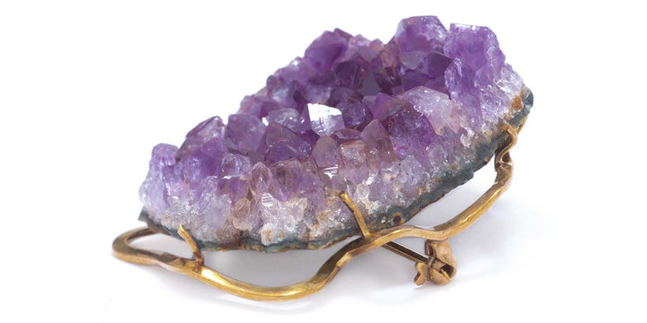 Amethyst-Brosche