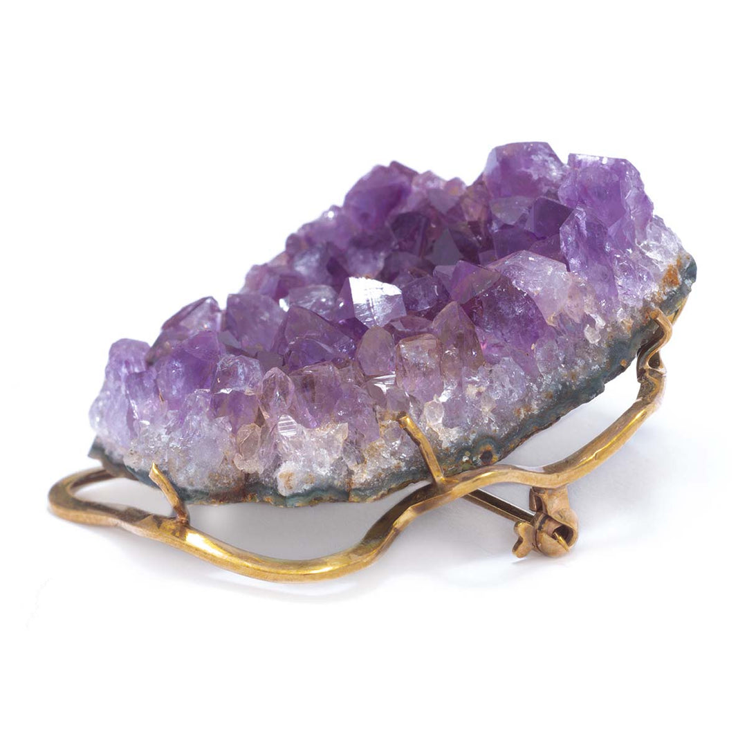 Amethyst-Brosche