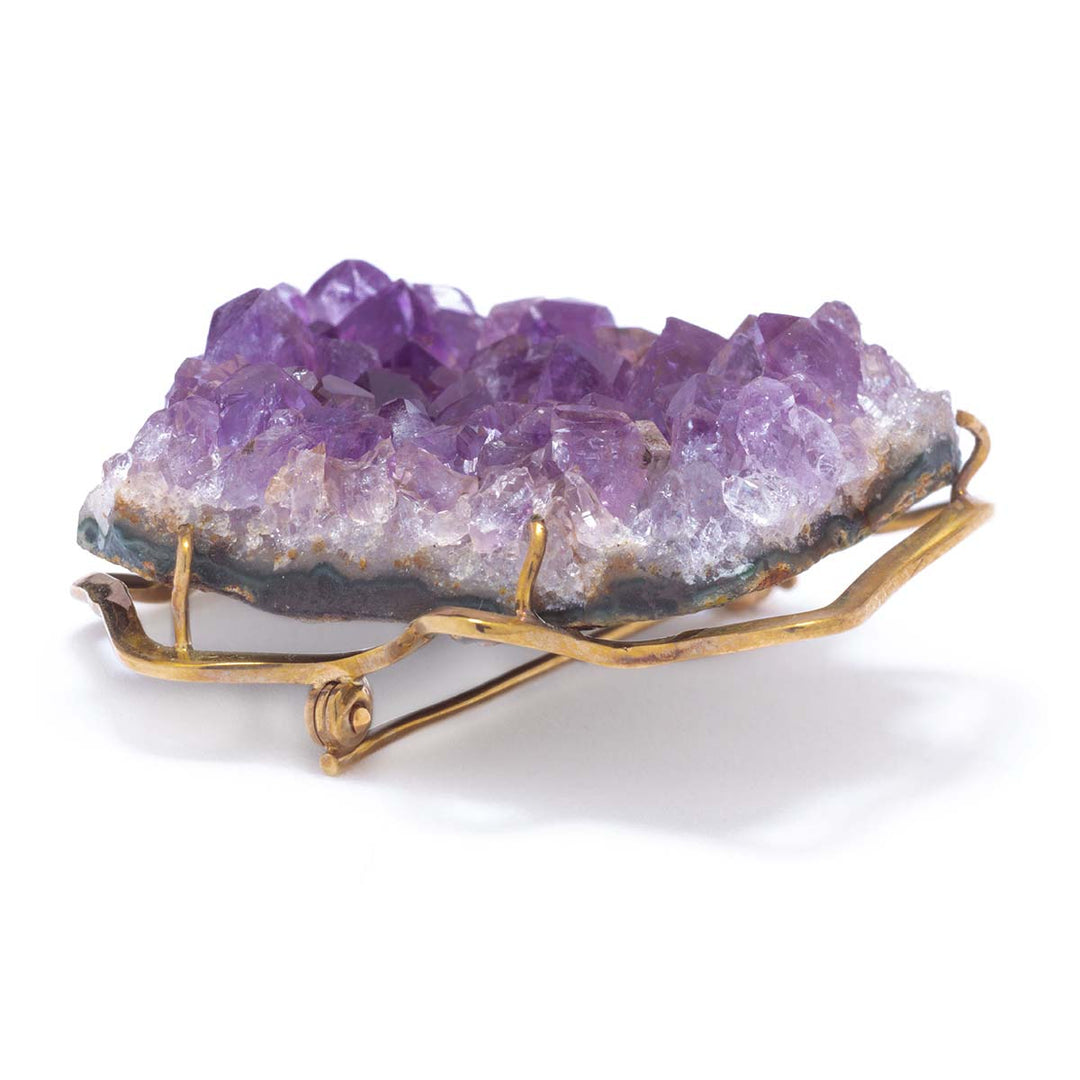 Amethyst-Brosche