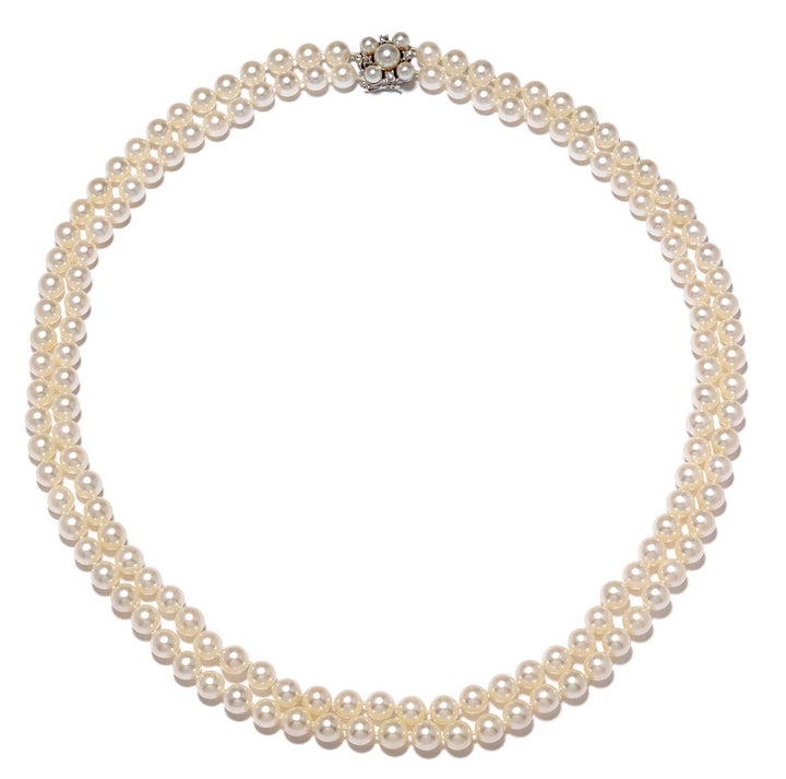 Perlenkette, zweireihig