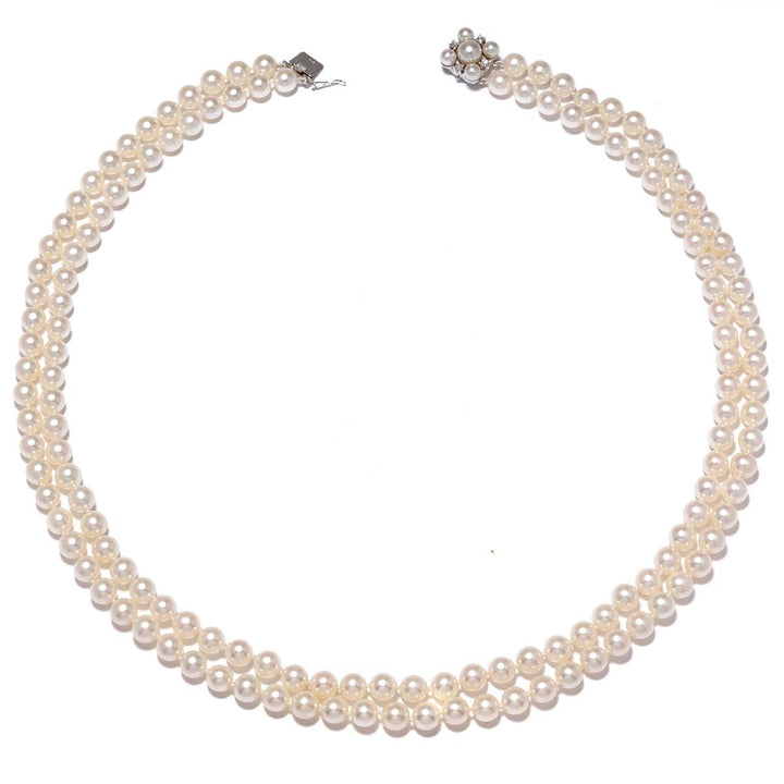 Perlenkette, zweireihig