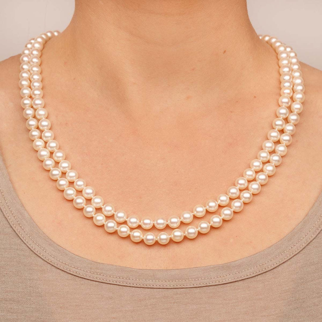 Perlenkette, zweireihig