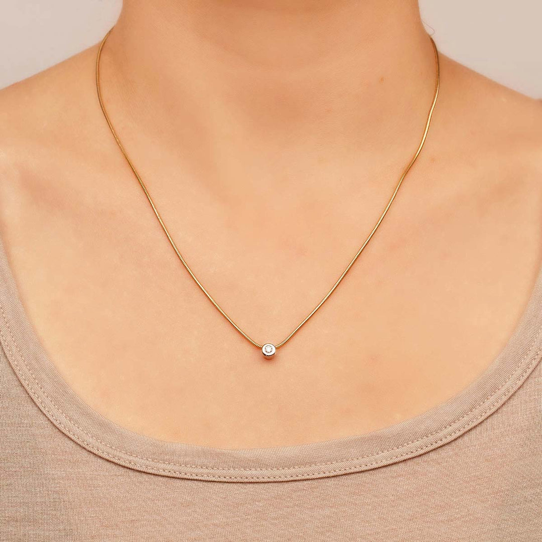 Schlangenkette mit Brillant