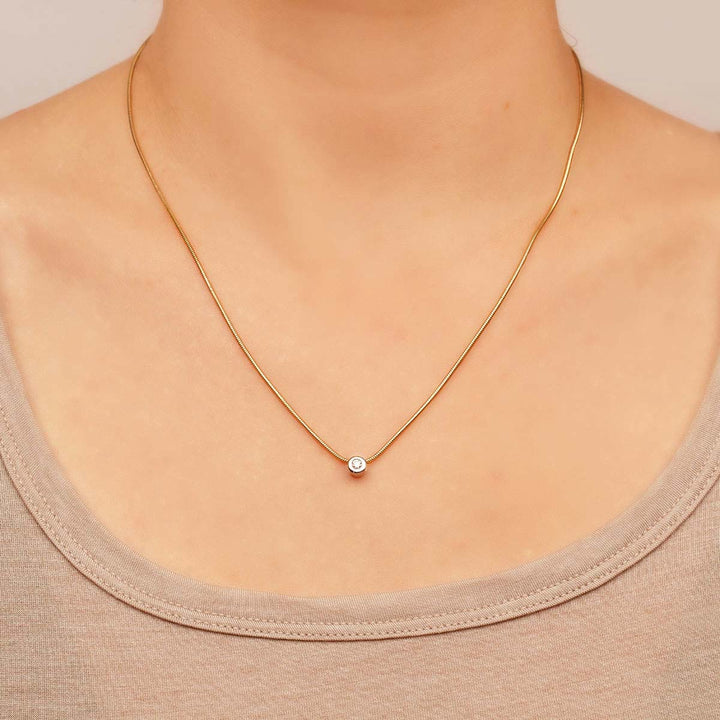 Schlangenkette mit Brillant