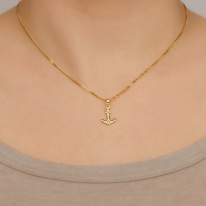 Panzerkette mit Anker-Anhänger