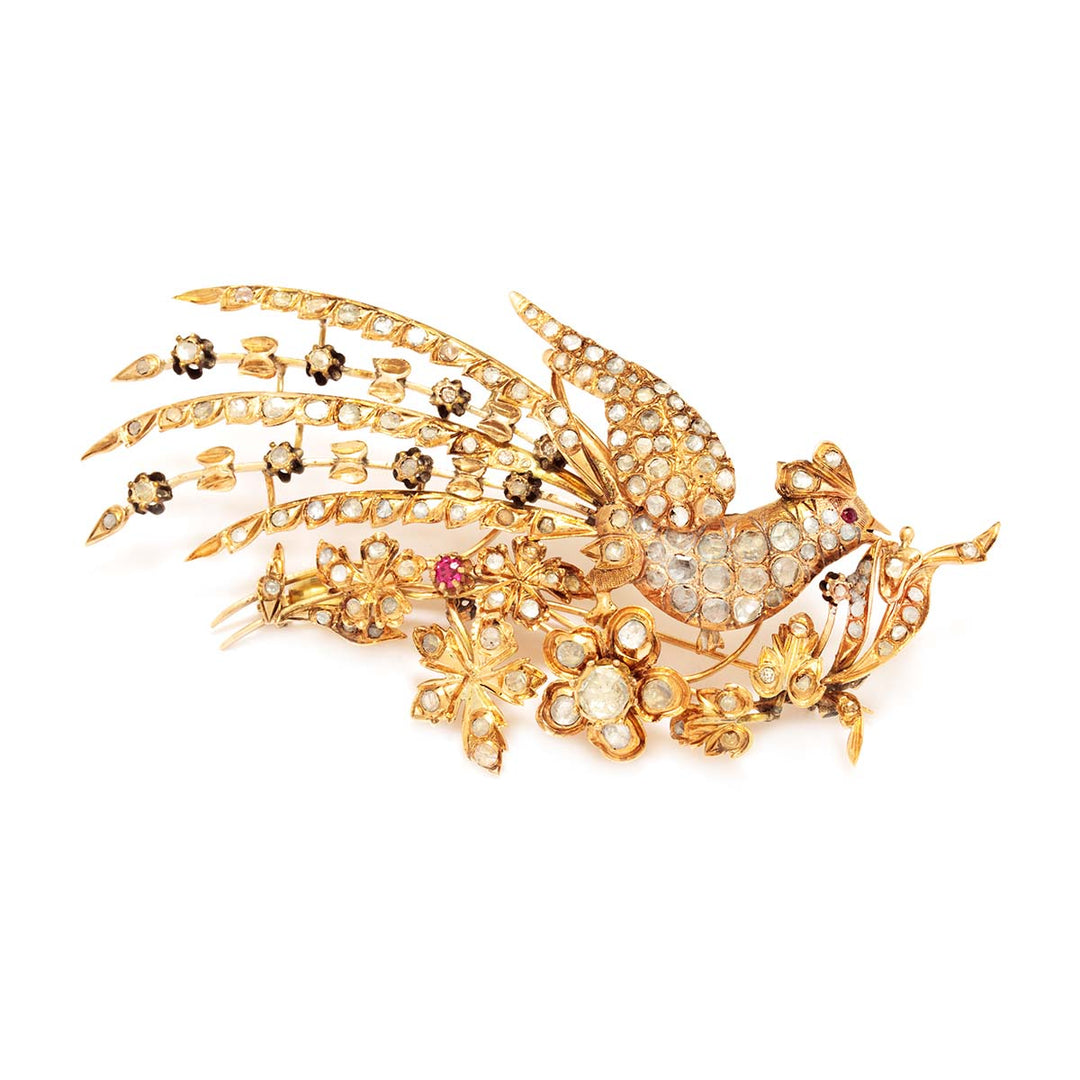 Brosche mit Fasan
