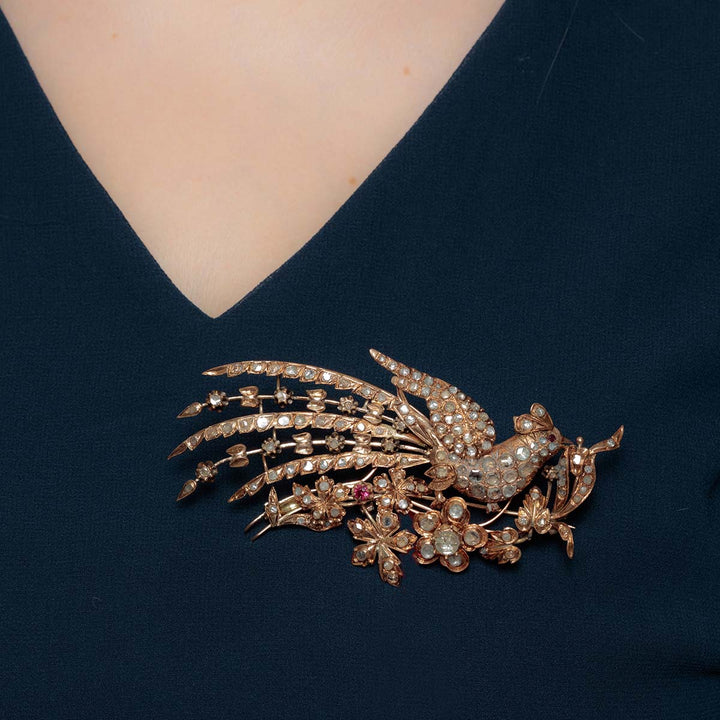 Brosche mit Fasan