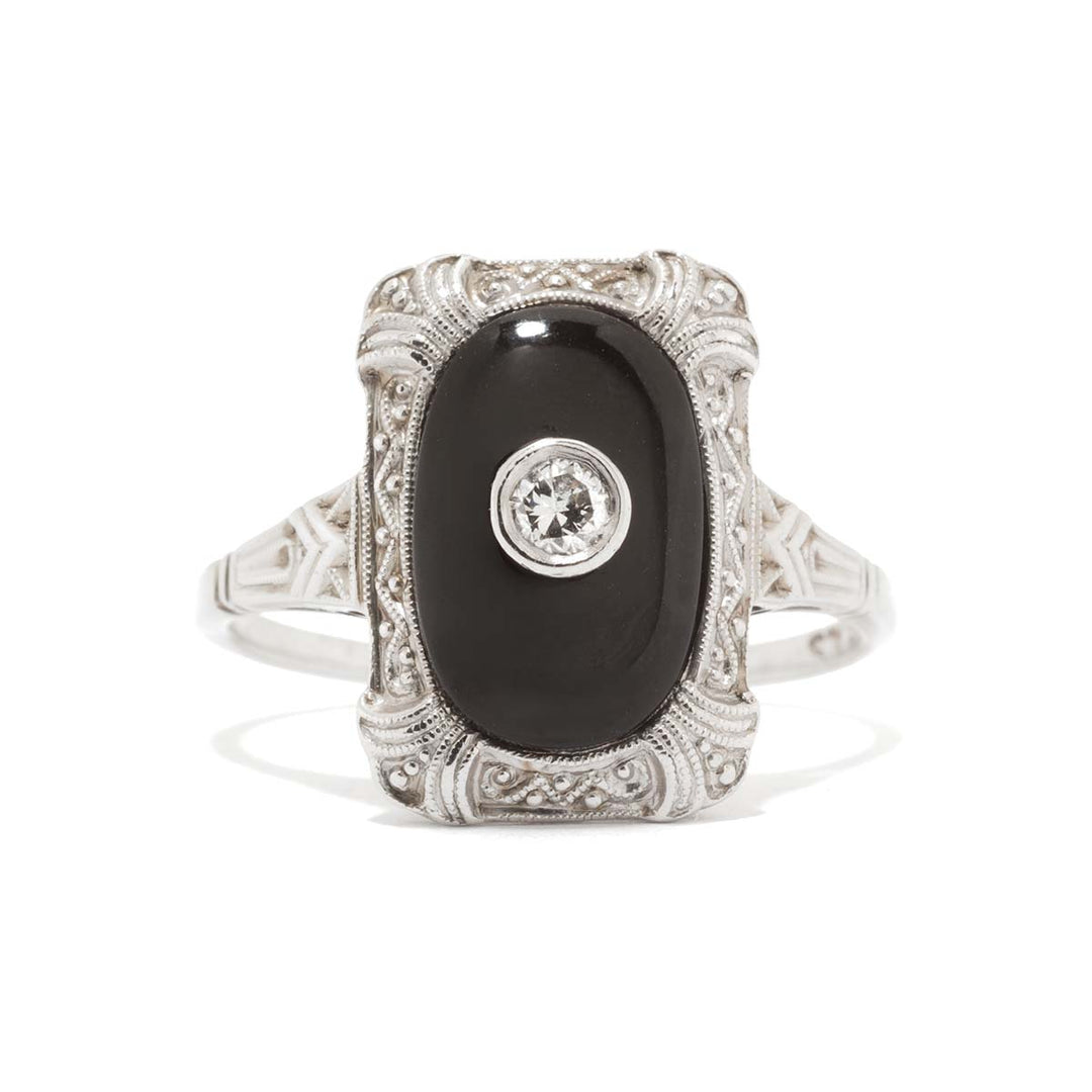 Onyx-Diamant-Ring