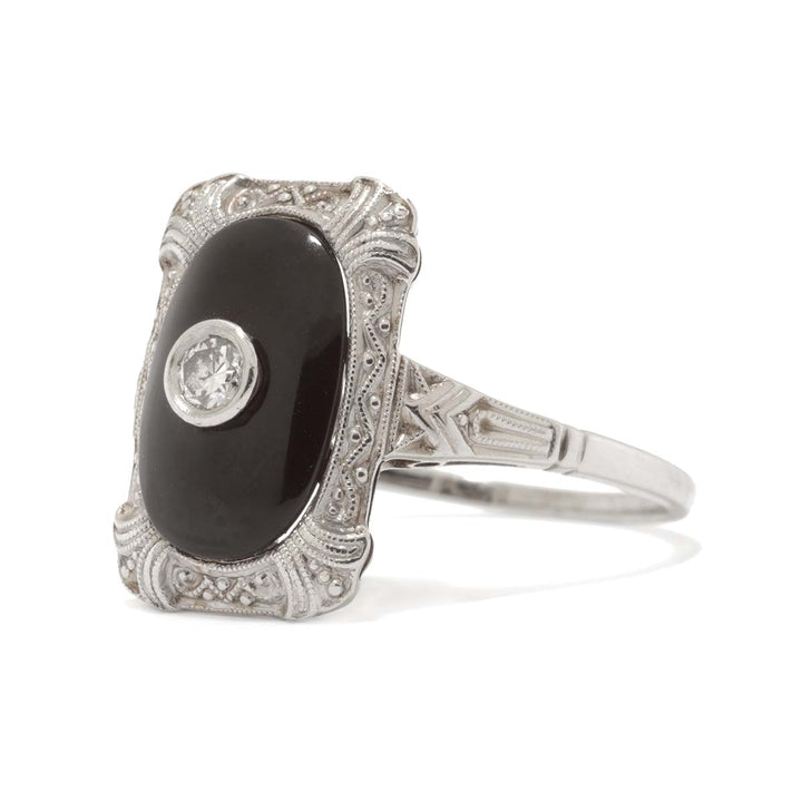 Onyx-Diamant-Ring