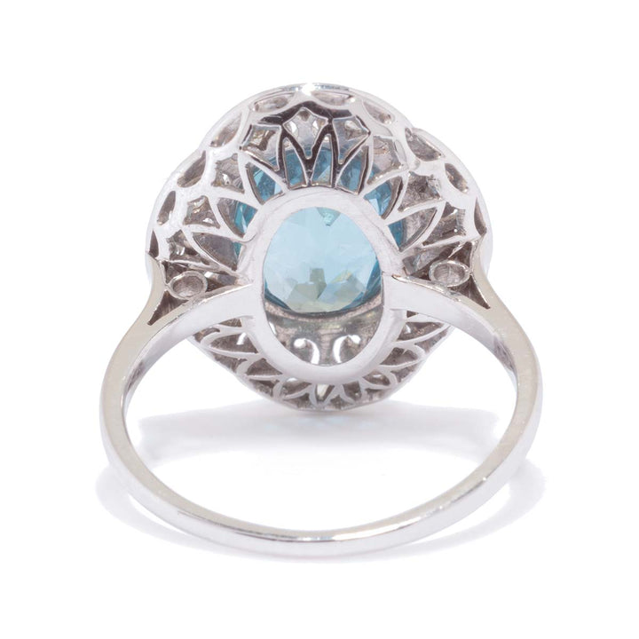 Aquamarin-Diamant-Ring