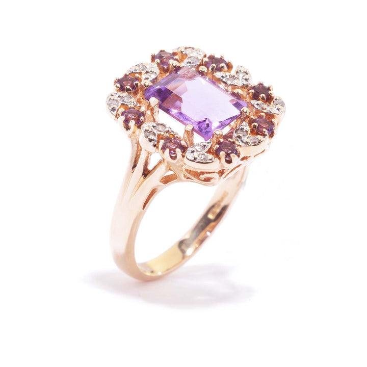 Amethyst-Diamant-Ring