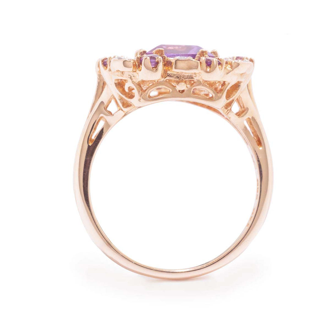 Amethyst-Diamant-Ring