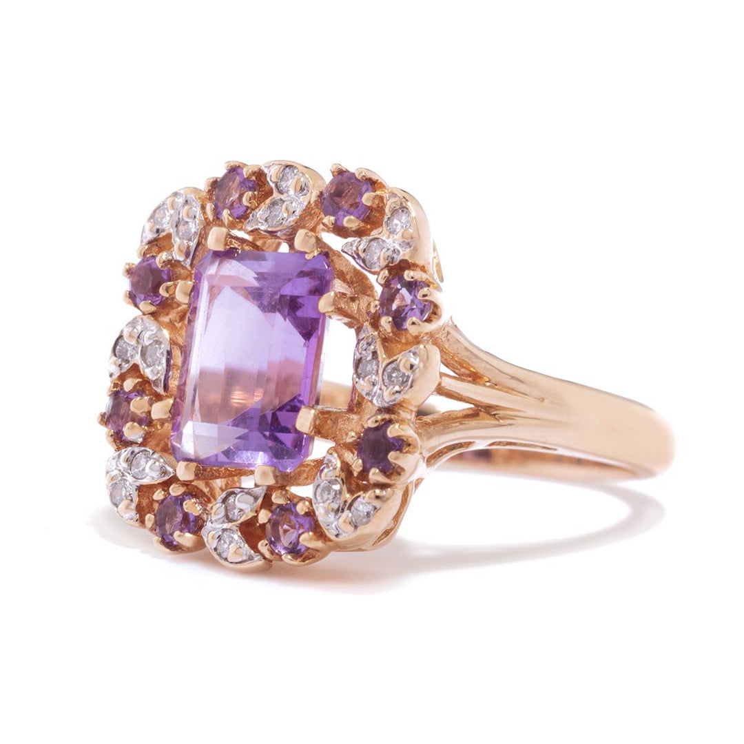 Amethyst-Diamant-Ring