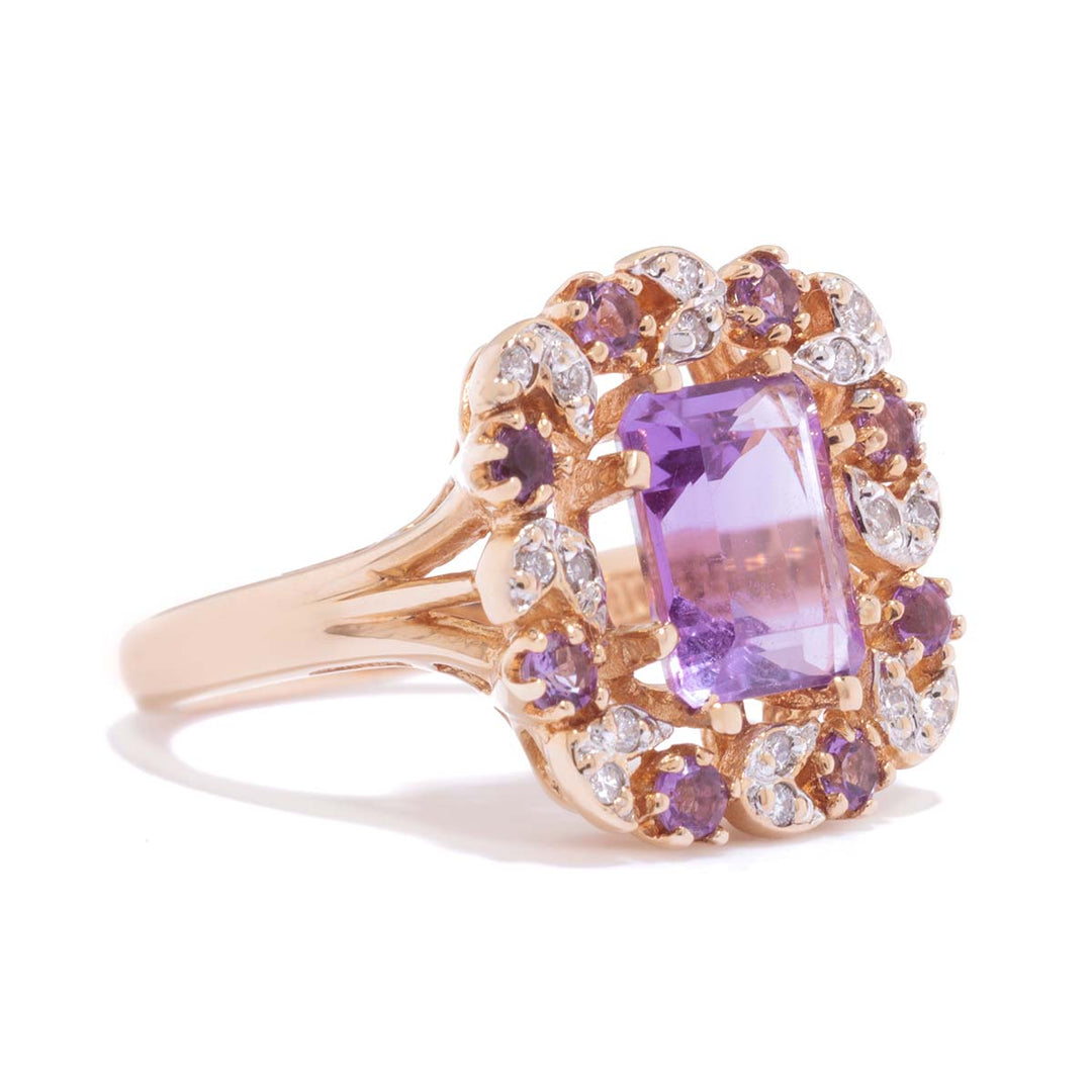 Amethyst-Diamant-Ring