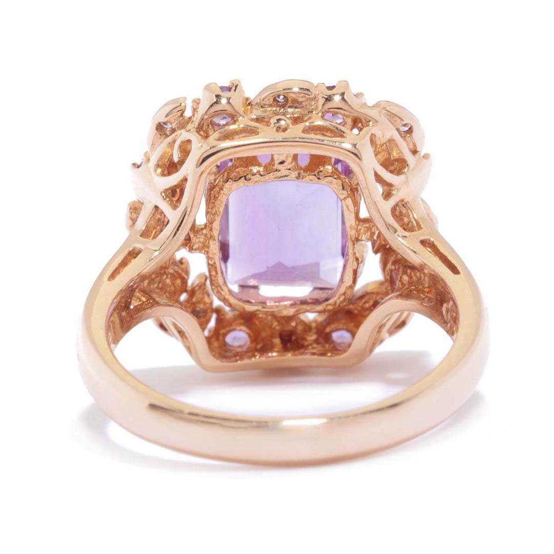 Amethyst-Diamant-Ring