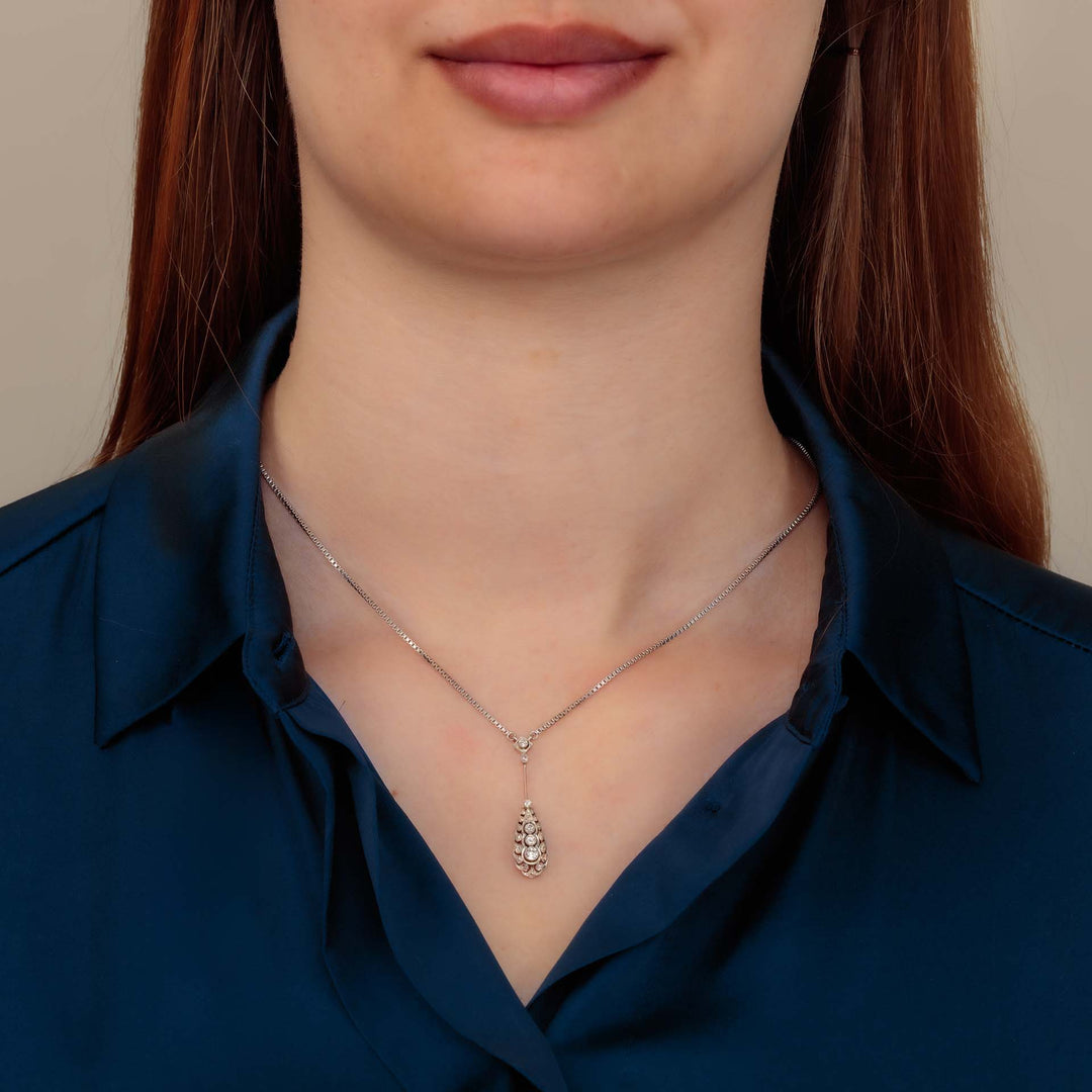 Veneziakette mit Diamant-Anhänger