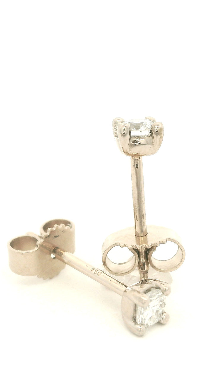 Brillant Ohrstecker aus 750er Weißgold mit 2 Brillanten ca. 0,3ct Diamant in Krappenfassung