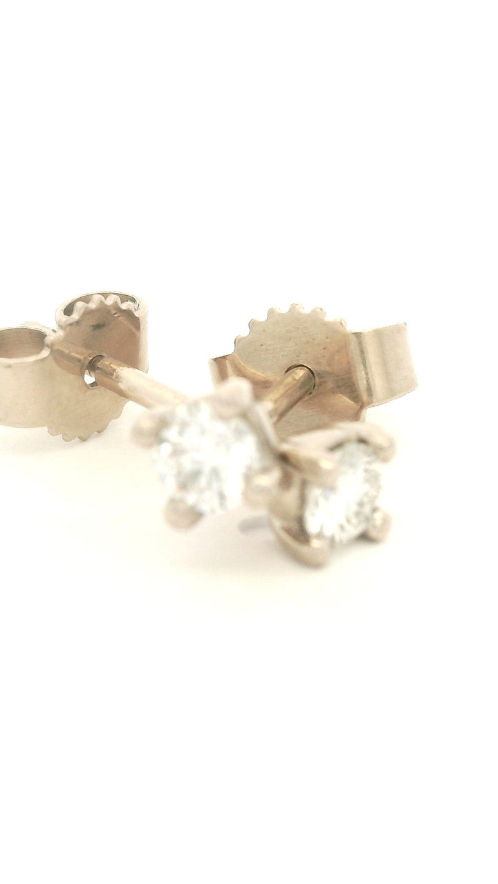 Brillant Ohrstecker aus 750er Weißgold mit 2 Brillanten ca. 0,3ct Diamant in Krappenfassung