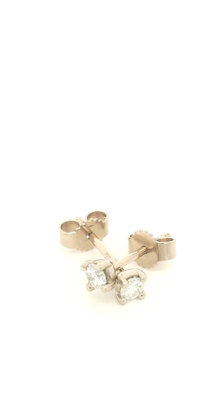 Brillant Ohrstecker aus 750er Weißgold mit 2 Brillanten ca. 0,3ct Diamant in Krappenfassung